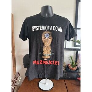 System of a Down Mezmerize T-Shirt Mens SmalBlack Band Graphic Rock Tee Toxicity